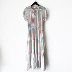 Cloth & Stone Pastel Tie Dye Maxi Dress Women's Size S